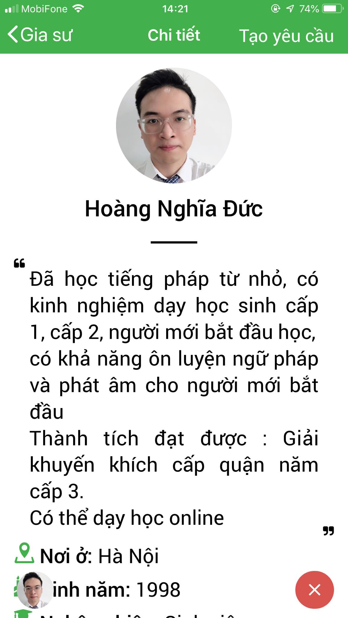 App Daykemtainha.vn tiếng Pháp Online